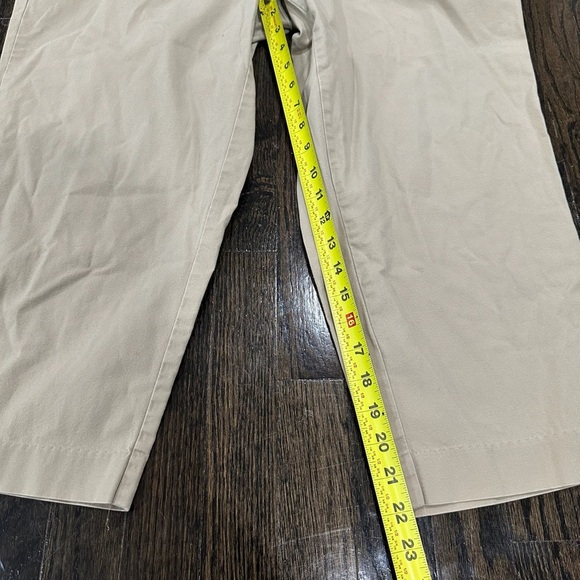 Talbots Women's 14W Beige Flat Front Cropped Casual Straight Leg Pants - Picture 5 of 6